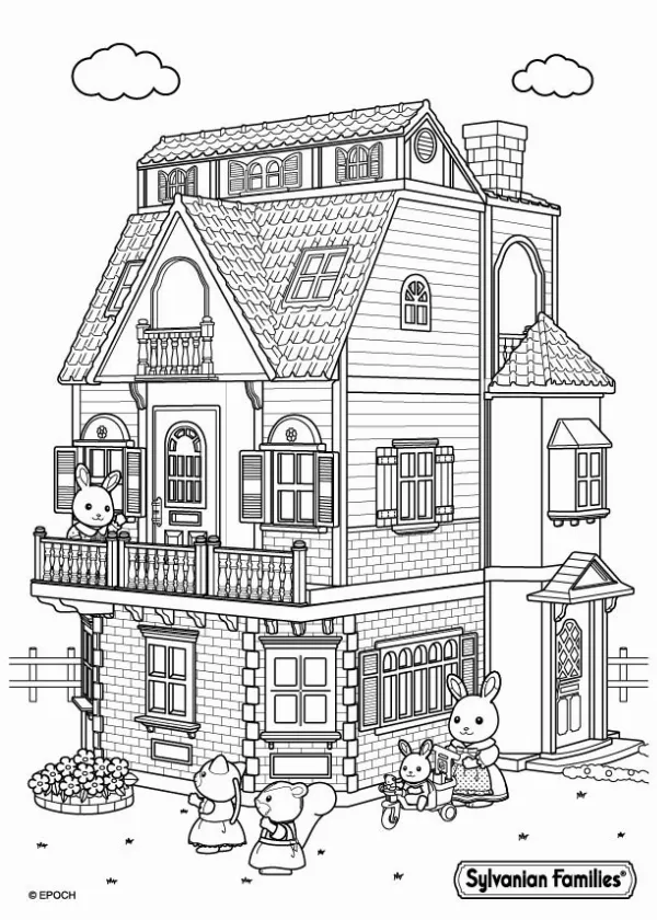 Sylvanian Families Country Home Colouring Sheet